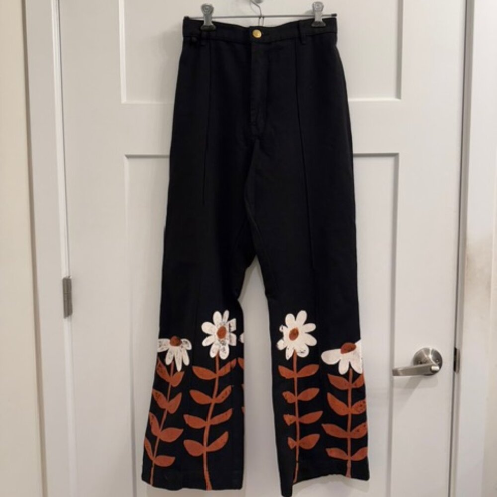 Big Bud Press Western Pants Block Print Flowers